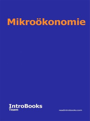 cover image of Mikroökonomie